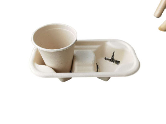 2 Compartment  Compostable 13.5g Paper Cup Holders