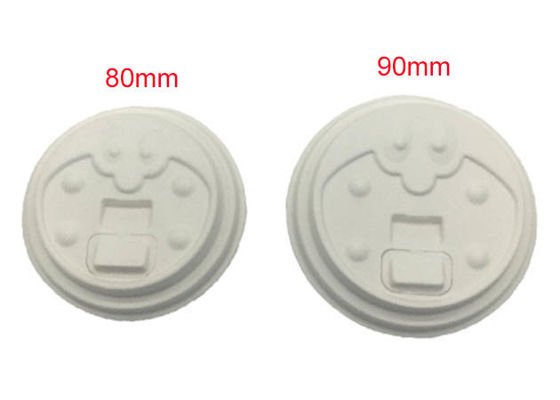 Sugarcane Bagasse 90mm Compostable Disposable Cup Lids