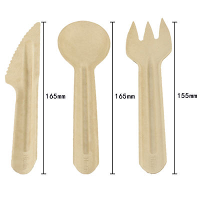 Eco Friendly Disposable 160mm Biodegradable Cutlery Set For Wedding Event