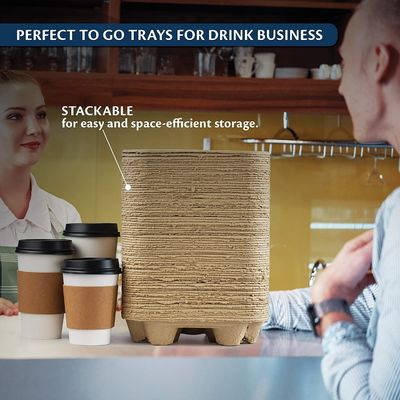 Biodegradable Disposable 8 - 32oz Cardboard Cup Holders